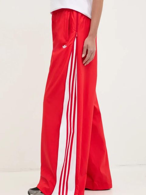 adidas Originals spodnie dresowe WOVEN TP damskie kolor czerwony gładkie JX9205