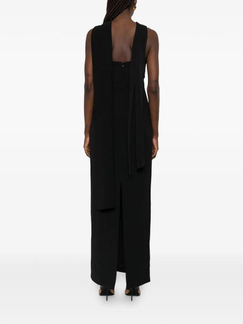 Solace London Rona twisted maxi dress - Black