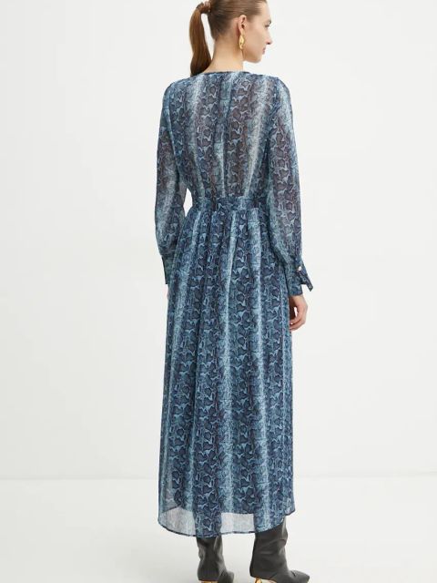 Morgan sukienka RILOU.F kolor niebieski maxi rozkloszowana RILOU.F