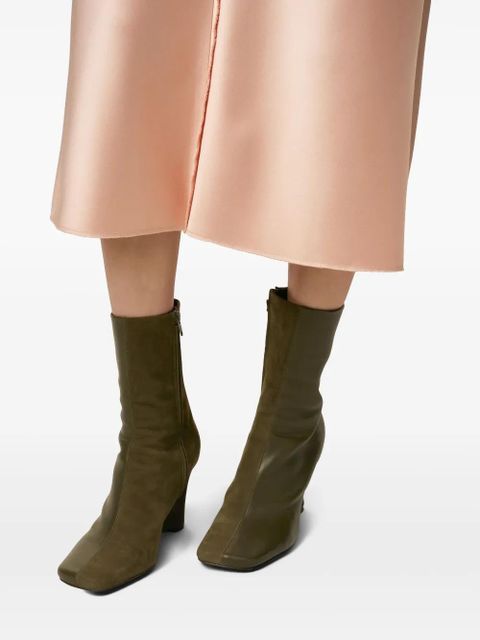 AMI Paris 90mm two-tone ankle boots - Brown