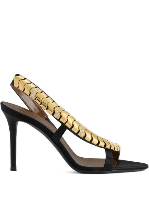 Giuseppe Zanotti 90mm Gz Dafne rhinestones-embellished sandals - Black - zdjęcie produktu nr 1