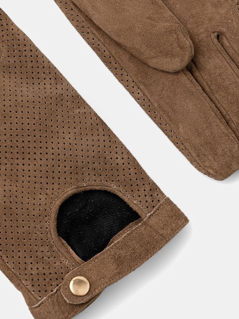 Medicine rękawiczki zamszowe kolor beżowy