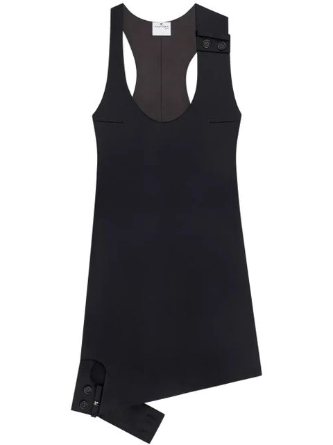 Courrèges double-buckle satin dress - Black - zdjęcie produktu nr 1