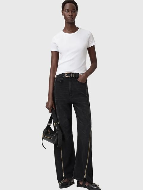 AllSaints t-shirt bawełniany damski kolor biały W285JC