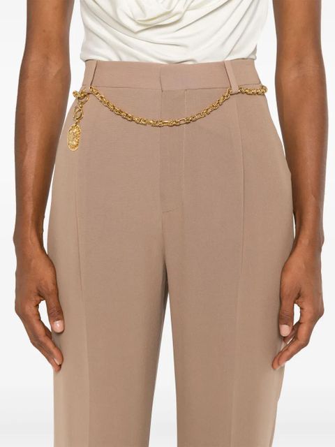 Saint Laurent silk crepe trousers - Neutrals
