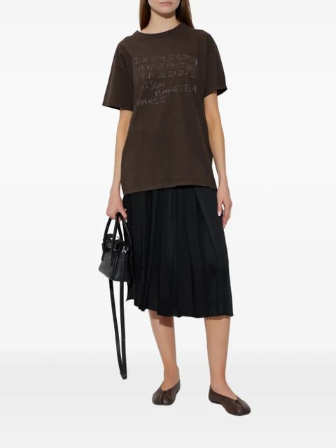 Maison Margiela pleated raw-cut midi skirt - Black - zdjęcie produktu nr 2