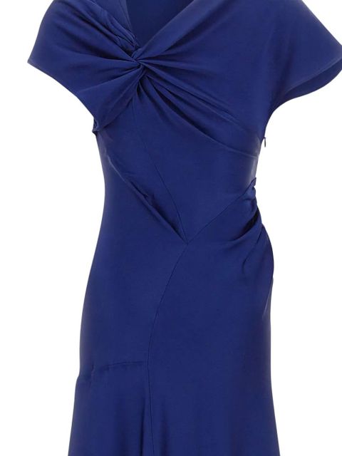 Victoria Beckham twist asymmetric dress - Blue