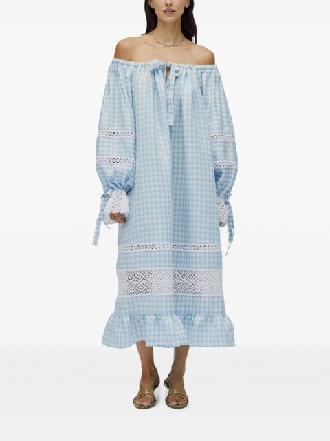 Sleeper checked midi dress - Blue - zdjęcie produktu nr 2