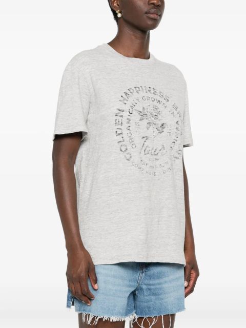 Golden Goose logo-print cotton T-shirt - Grey