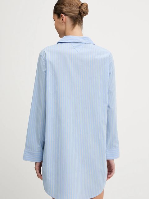 Tommy Hilfiger koszula nocna bawełniana damska kolor niebieski bawełniana UW0UW06082 - zdjęcie produktu nr 2