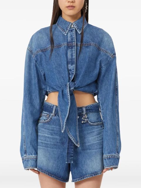 Sportmax tie-front shirt - Blue - zdjęcie produktu nr 2