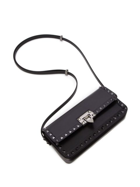 Valentino Garavani Rockstud23 E/W leather shoulder bag - Black