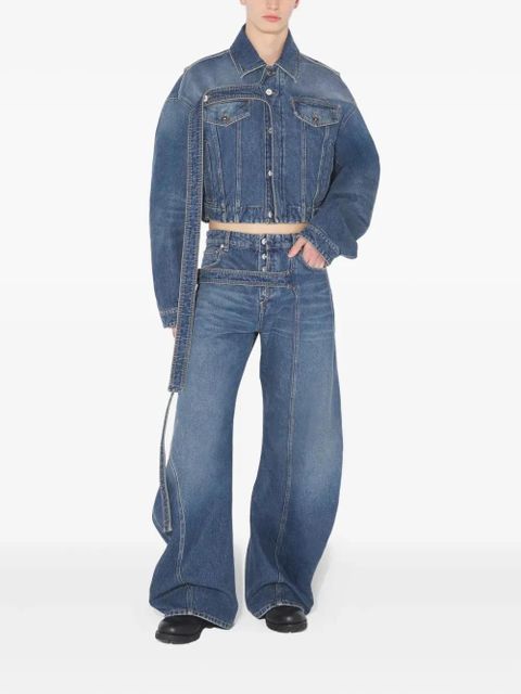 Jean Paul Gaultier panelled belted jeans - Blue - zdjęcie produktu nr 2