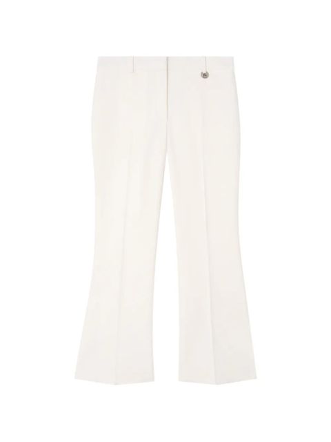Burberry cropped wool flared trousers - Neutrals - zdjęcie produktu nr 1
