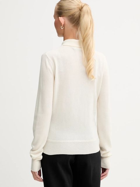 Bally sweter kaszmirowy damski kolor beżowy lekki WKN0AP