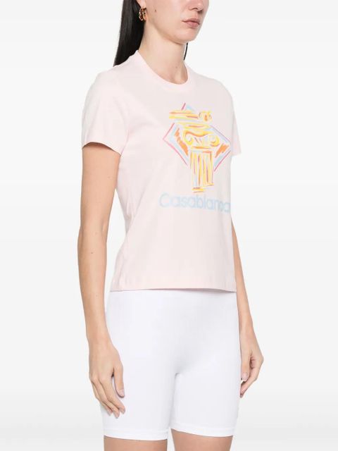 Casablanca Diamond Column-printed T-shirt - Pink