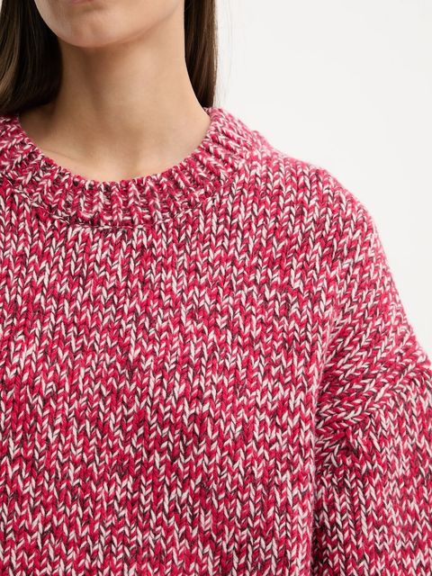 Marc O'Polo sweter z dodatkiem wełny damski kolor czerwony ciepły 5000007891