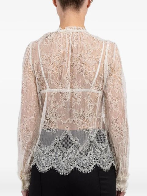 Ulla Johnson Iliana lace tie-detail blouse - Neutrals