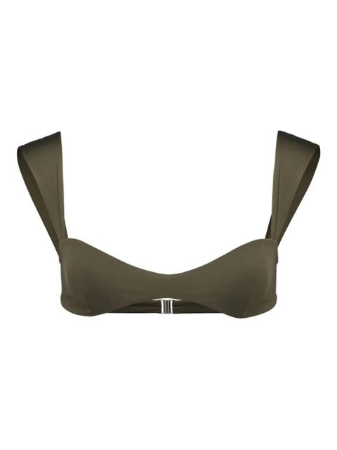 Magda Butrym Retro shoulder-padded bikini top - Green - zdjęcie produktu nr 1