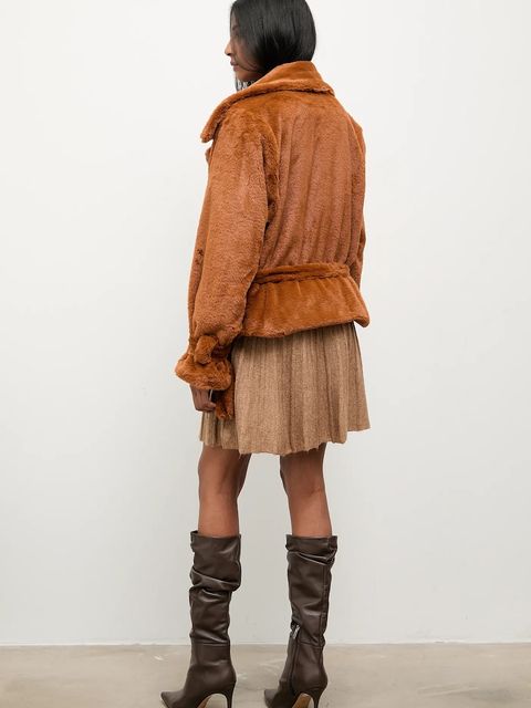 Answear.LAB kurtka kolor brązowy przejściowa - zdjęcie produktu nr 2