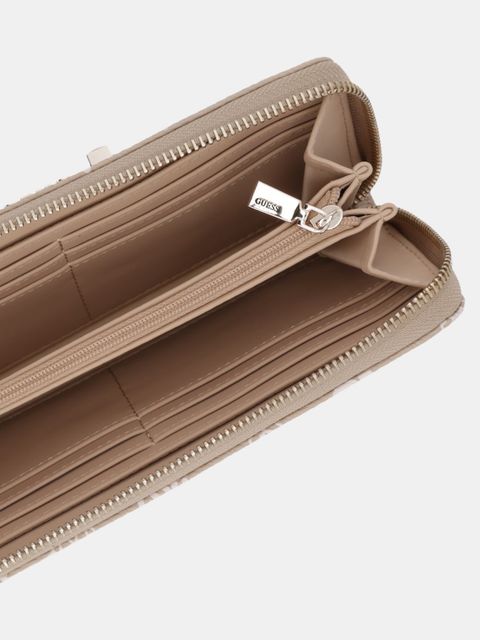 Guess portfel SILIA damski kolor beżowy SWGP98 90146