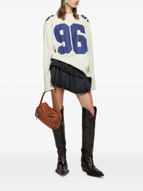 Acne Studios ruffled drawstring mini skirt - Black - zdjęcie produktu nr 2