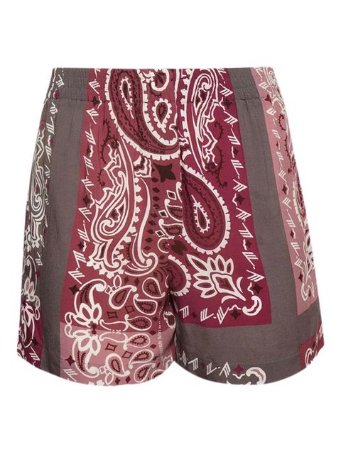 The Attico bandana-print shorts - Red - zdjęcie produktu nr 1