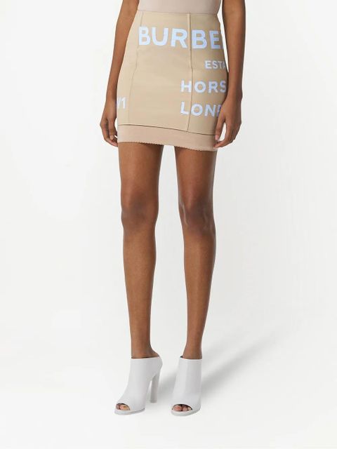 Burberry Horseferry print mini skirt - Brown