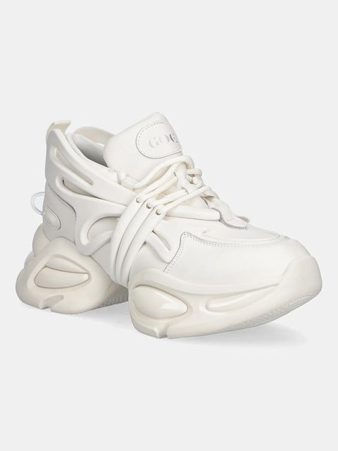 GOE sneakersy skórzane OO2N4027 damskie kolor beżowy OO2N4027 WHITE - zdjęcie produktu nr 1