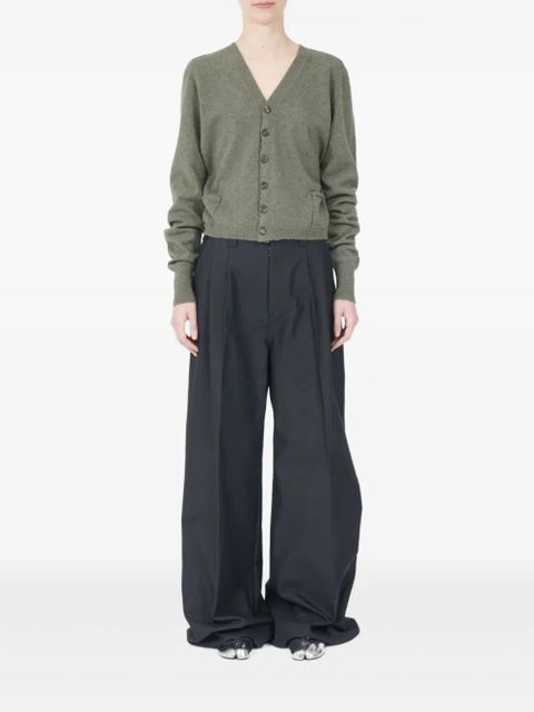 Maison Margiela puff-sleeve button cardigan - Green