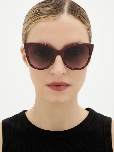 Love Moschino okulary przeciwsłoneczne damskie kolor bordowy MOL097/S