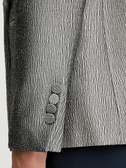 Pedro del Hierro marynarka kolor srebrny dwurzędowa gładka 6752174