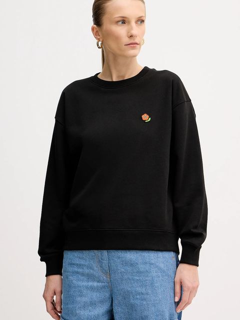 Kenzo bluza bawełniana damska kolor czarny gładka FF52SW1874MF.99J - zdjęcie produktu nr 1