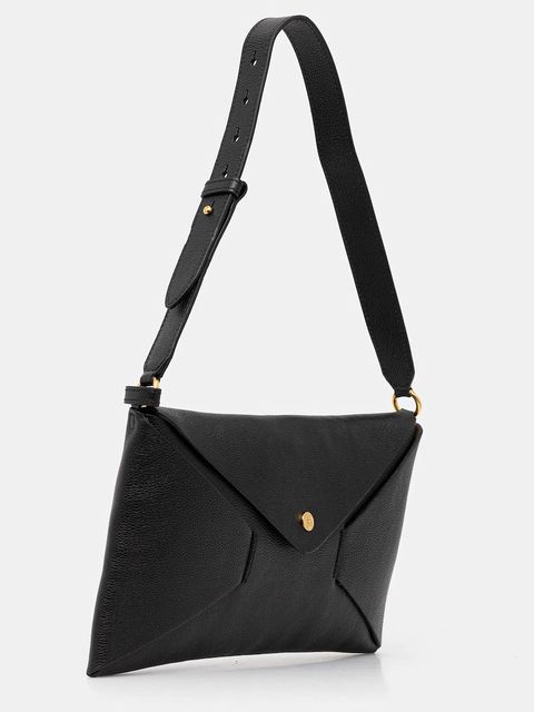 Pollini torebka skórzana kolor czarny PC4413PP0N QC0 - zdjęcie produktu nr 2