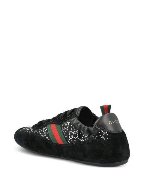 Gucci Shift GG crystal sneakers - Black