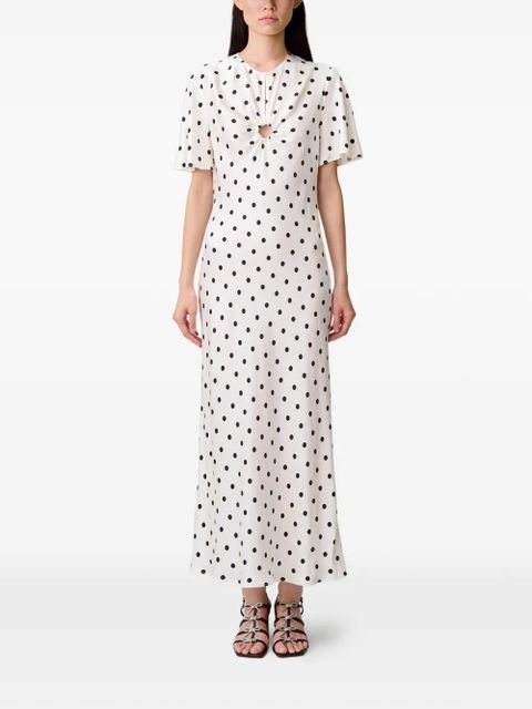 Claudie Pierlot polka-dot cut-out maxi dress - White - zdjęcie produktu nr 2