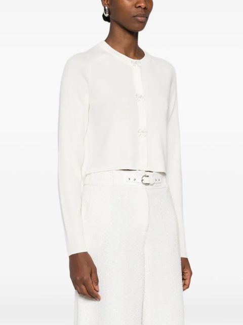 Maje bow-button cardigan - Neutrals