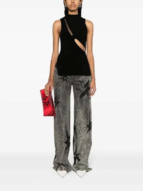 The Attico cut-out ribbed-knit tank top - Black - zdjęcie produktu nr 2