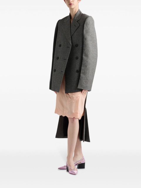 Prada embroidered silk skirt - Pink