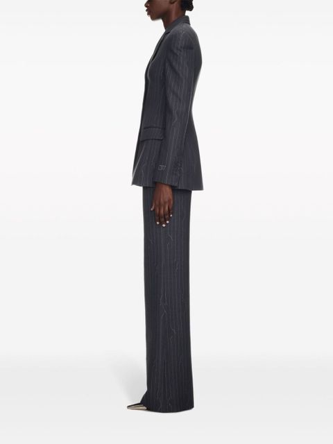 Off-White pinstripe-pattern virgin wool-blend trousers - Grey