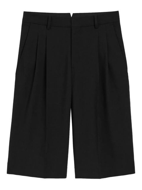 AMI Paris pleated wide bermuda shorts - Black - zdjęcie produktu nr 1