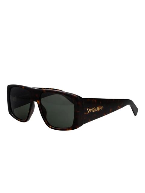 Saint Laurent Eyewear rectangle-frame sunglasses - Brown - zdjęcie produktu nr 2