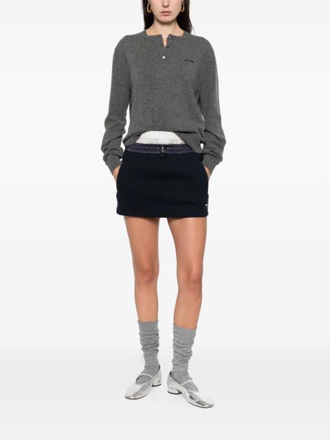 Miu Miu zip detail skirt - Blue - zdjęcie produktu nr 2