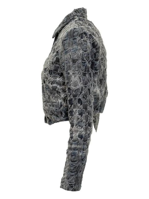 Diesel frayed denim jacket - Black