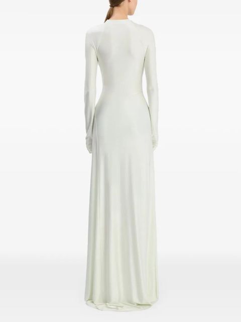 Victoria Beckham Twist waist gown dress - Green