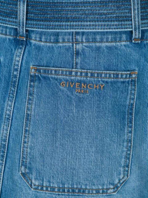 Givenchy pleated belted mini skirt - Blue