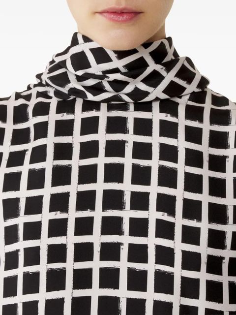 Lanvin check-pattern sleeveless top - Black