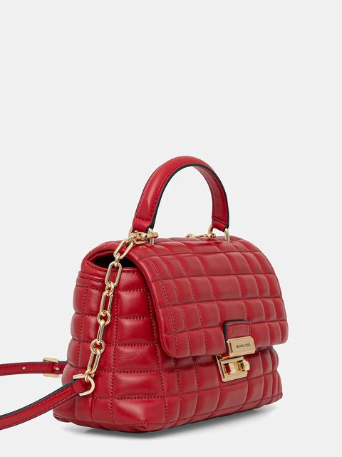 MICHAEL Michael Kors torebka skórzana kolor czerwony 30F5G2RS2L