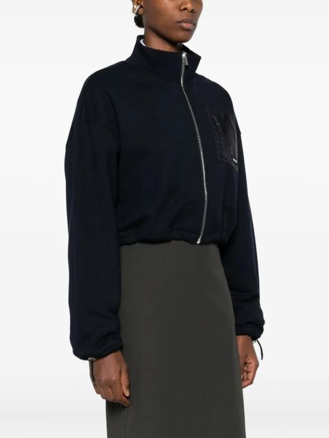 Miu Miu zip pocket sweatshirt - Blue