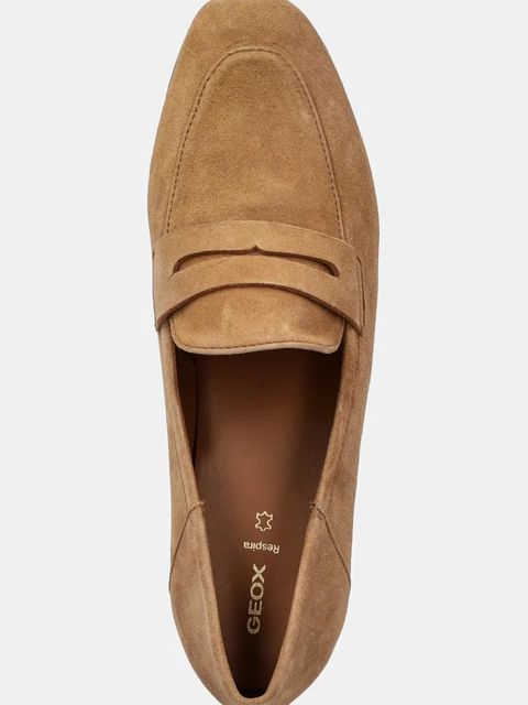 Geox mokasyny zamszowe D MANTINEA damskie kolor brązowy na płaskim obcasie D552EA 00021 C6001 - zdjęcie produktu nr 2